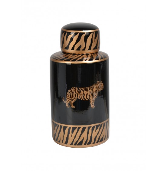 LEOPARD SİYAH/ALTIN ​​PORSELEN 27,5cm