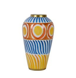 VAZO PORSELEN TURUNCU/SARI/MAVİ 37,5CM VAZO PORSELEN TURUNCU/SARI/MAVİ 37,5CM