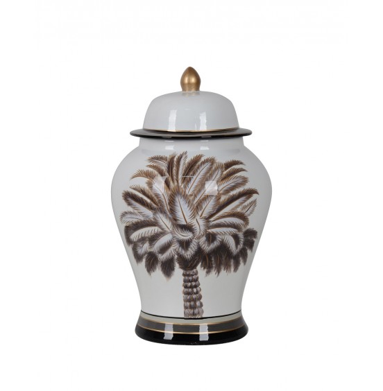 PALMTREE PORSELEN BEYAZ/KAHVERENGİ 45CM