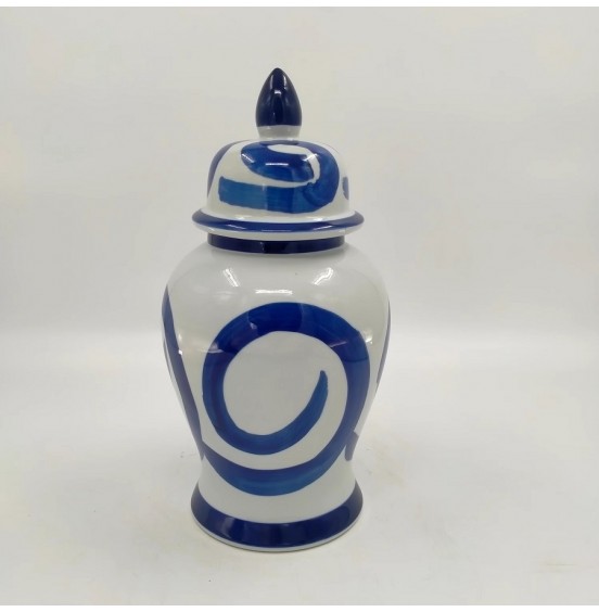 MAVİ BEYAZ FIRÇA DARBE KÜP 19X36CM SET2