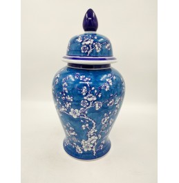 KAVANOZ SERAMİK MAVİ/BEYAZ ERİK ÇİÇEĞİ 24x46CM KAVANOZ SERAMİK MAVİ/BEYAZ ERİK ÇİÇEĞİ 24x46CM