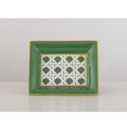 S/4 YEŞİL/BEYAZ SERAMİK KÜLLÜK  20x16CM