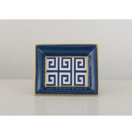 S/4 MAVİ/BEYAZ SERAMİK KÜLLÜK 20x16CM