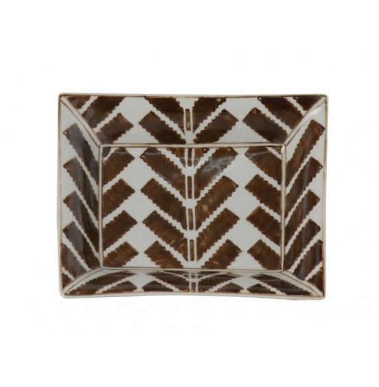 BEJ/KAHVERENGİ SERAMİK KÜLLÜK 20x16cm