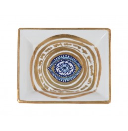 S/4 KÜLLÜK BEYAZ/MAVİ/ALTIN 20x16CM