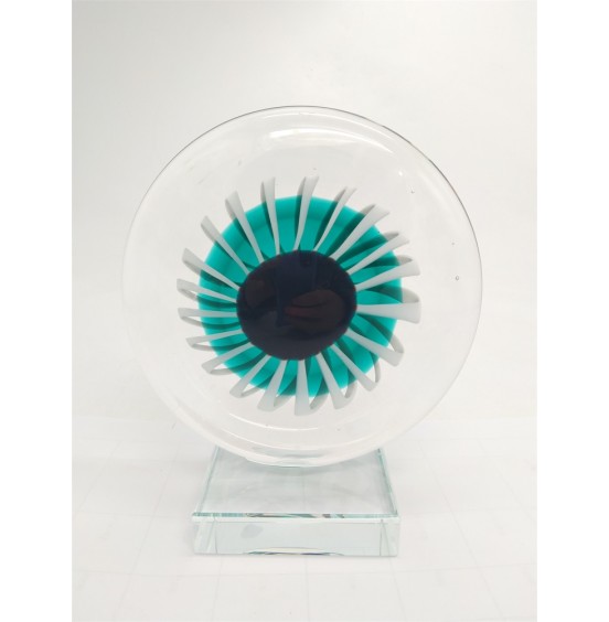 TABAN ÜZERİNDE CAM KÜRE 19x8x21CM 