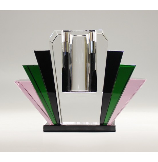 RENKLİ KRİSTAL VAZO/PARFÜM ŞİŞESİ 22x10x17CM
