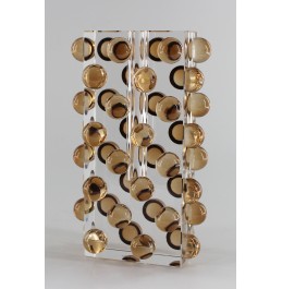 VAZO ÜZERİNE RENKLİ AMBER KRİSTAL TOPLAR 12x7x20CM VAZO ÜZERİNE RENKLİ AMBER KRİSTAL TOPLAR 12x7x20CM