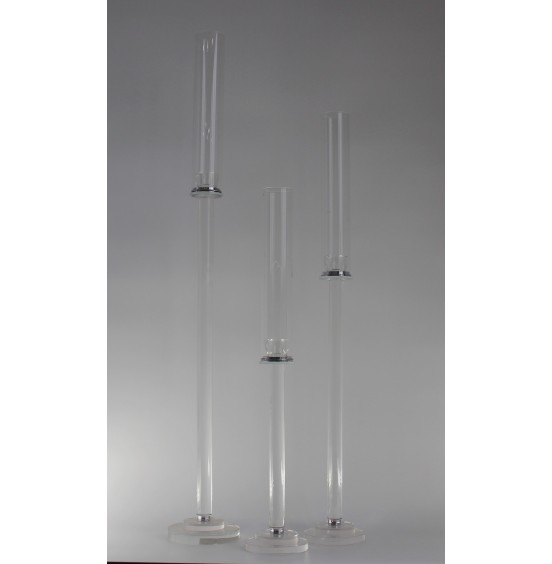 S/3 KRİSTAL MUMLUK 12x68CM/12x84CM/14x100CM
