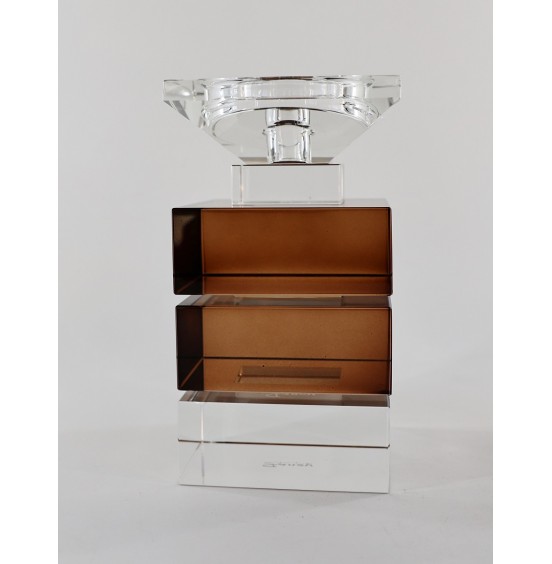 MUMLUK ÜZERİNDE RENKLİ KRİSTAL 10x10x18,5cm