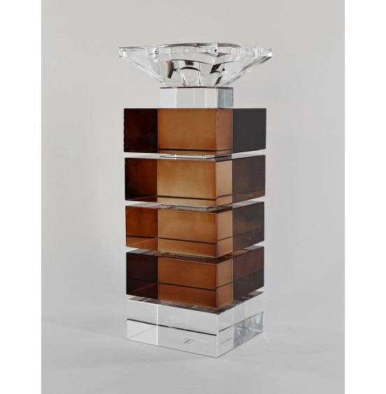 MUMLUK ÜZERİNDE RENKLİ KRİSTAL 10x10x27,5cm