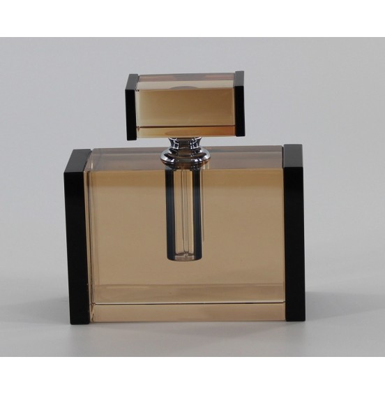 PARFÜM ŞİŞESİ KAHVERENGİ/SİYAH KRİSTAL 12x5x12CM