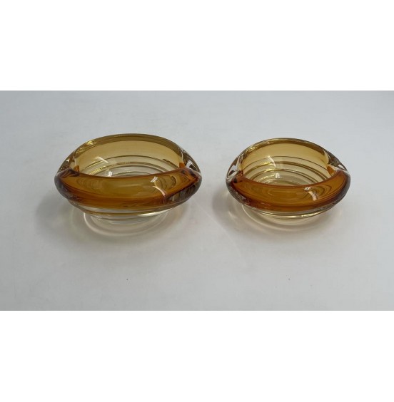 SET/2 KEHRİBAR CAM TABAK 17x15x7CM/20x16x9CM