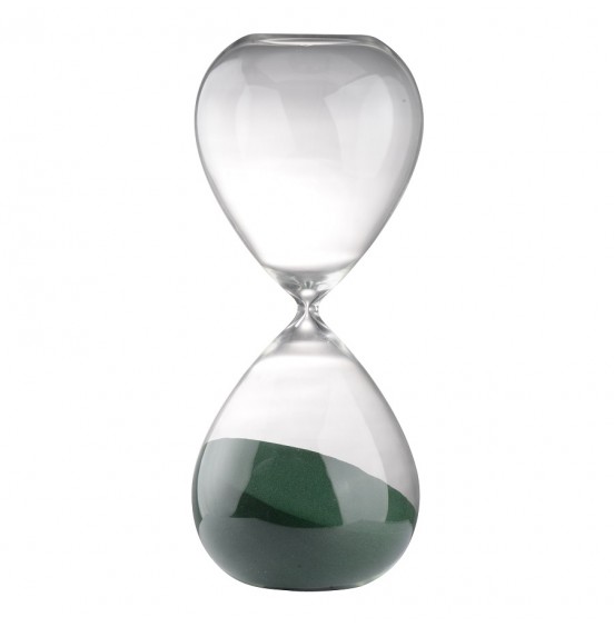 CAM KUM SAATİ YEŞİL (2 saat) 38CM