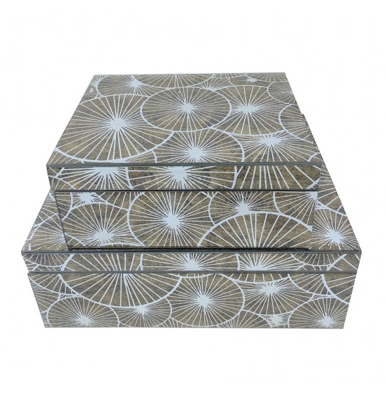 SET/2 AYNALI KUTU ŞEMSİYE DETAY 23x18x10CM/32x25x12CM