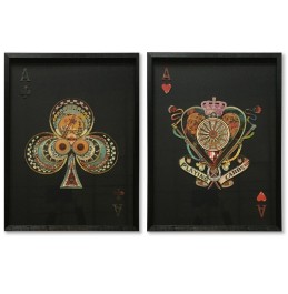 S/2 ÇERÇEVELER ACE OF CLUB-ACE HEART 75x100CM