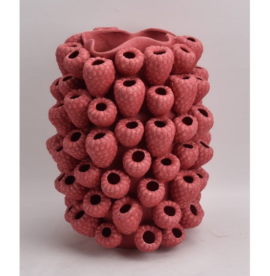 PEMBE MAT SERAMİK VAZO 36x45CM