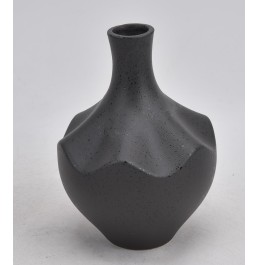 S/4 SİYAH MAT VAZO 15,5x22CM