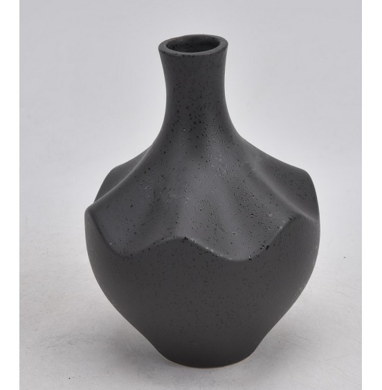 S/4 SİYAH MAT VAZO 15,5x22CM