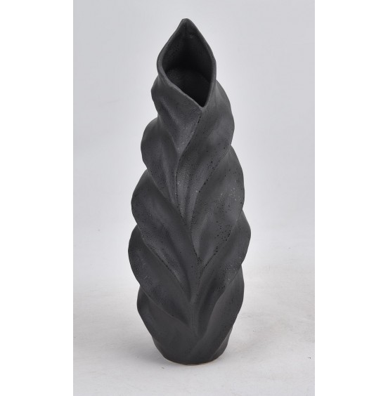 S/4 SİYAH MAT VAZO 16x44CM