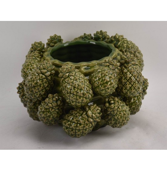 S/2 YEŞİL VAZO ANANAS 26x16CM
