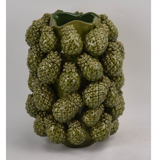YEŞİL VAZO ANANAS 23x31CM