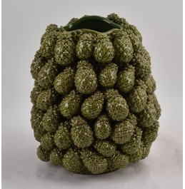 YEŞİL VAZO ANANAS 32x37CM