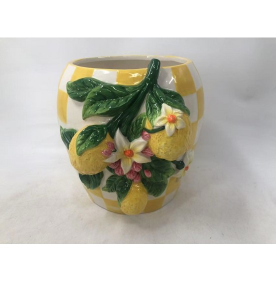 SET/2 LİMON DETAY VAZO 22x22CM