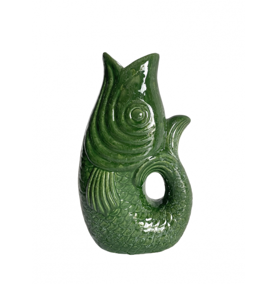 SET/2 KOYU YEŞİL VAZO 'BALIK' 24x16,5x39,5CM