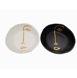 S/4x2 KASE YÜZ BEYAZ/SİYAH/ALTIN 16,2x5,1CM