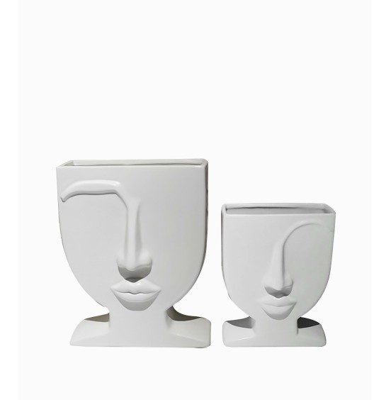 S/2x2 VAZO BEYAZ  17x9x22,5CM/23x12x30CM