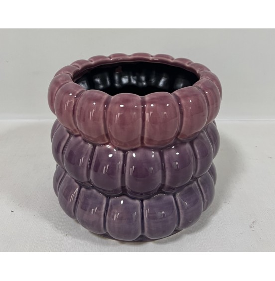 SET3 MOR/PEMBE SERAMİK ÇİÇEK SAKSI 15,5x12,5CM
