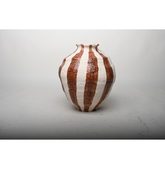 VAZO KREM/KAHVERENGİ SERAMİK 33x38,2CM