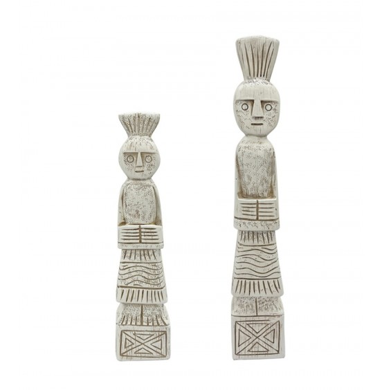 S/2 BEJ REÇİNE HEYKELİ 33CM/46CM
