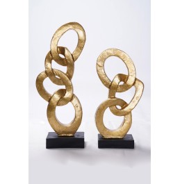 S/2 SİYAH BAZ ÜZERİNDE GOLD ZİNCİR 36CM/45,5CM S/2 SİYAH BAZ ÜZERİNDE GOLD ZİNCİR 36CM/45,5CM