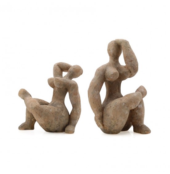 S/2 REÇİNE KADIN HEYKEL 30CM/40CM