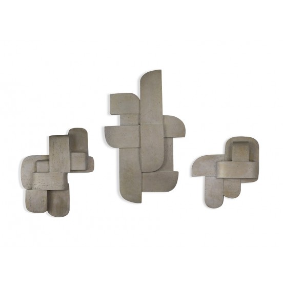 SET/3 BEJ REÇİNE DUVAR DEKORU 44x9X47CM/50x9x60CM/59x8x100CM