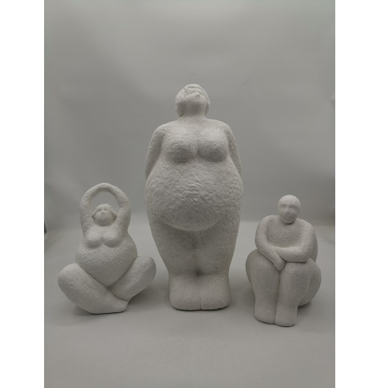 S/3 WHITE LADY 30CM/31CM/55CM