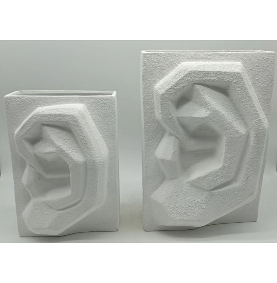 S/2 KULAK DETAY VAZO 20x12x30CM/26x15x39CM