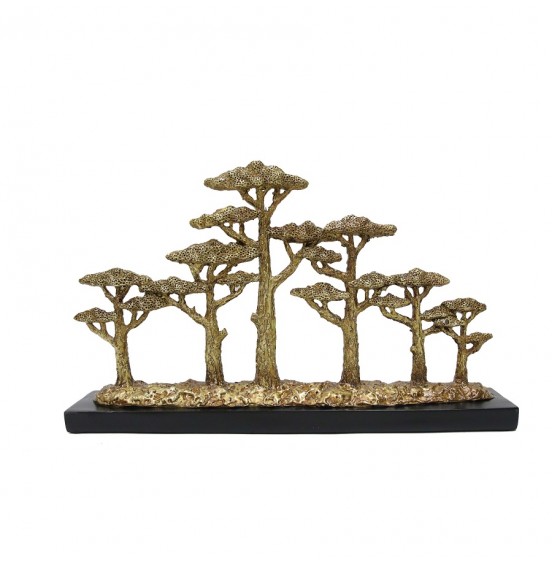 ŞEMSİYE ÇAM AĞACI REÇİNE ALTIN ​​42x8x25cm