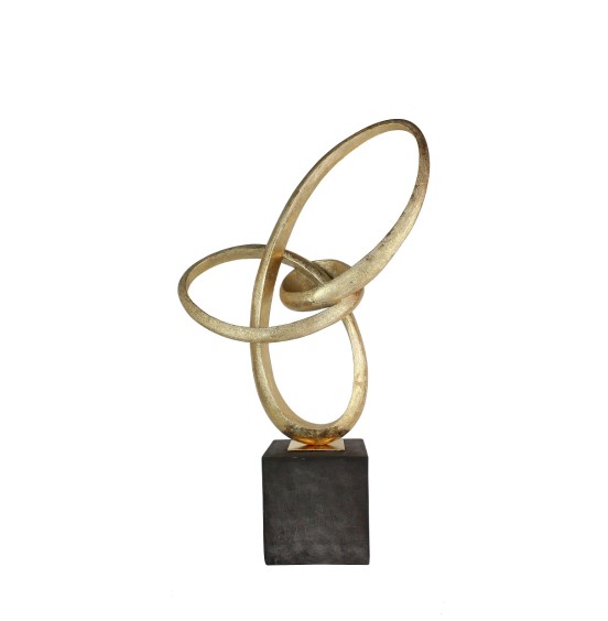 KAVİSLİ HEYKEL ANT.ALTIN ​​REÇİNE TABAN ÜZERİNE 43x18x75CM