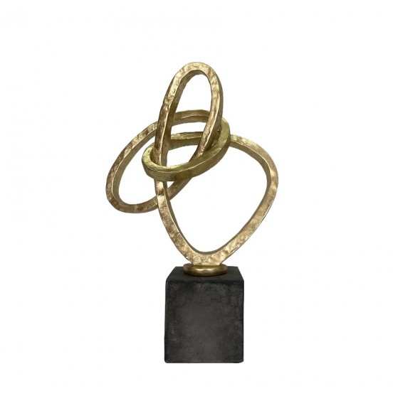 KAVİSLİ HEYKEL ANT.ALTIN ​​REÇİNE TABAN ÜZERİNE 29x11x43CM