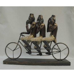 BİSİKLETLİ 3 MAYMUN REÇİNE 40x31cm