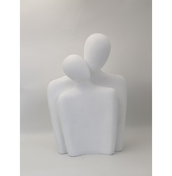 S/2 BEYAZ REÇİNE ÖZEL ÇİFT HEYKELİ 30x15x44CM