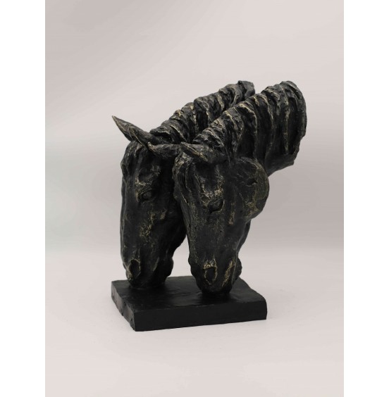 BRONZ REÇİNE AT BAŞI 25x19x32CM