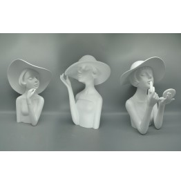S/3 BEYAZ REÇİNE BAYAN YÜZÜ 27cm/30cm/31cm