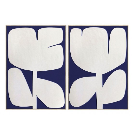 SET/2 MAVİ/BEYAZ LALE TABLO 90x120CM