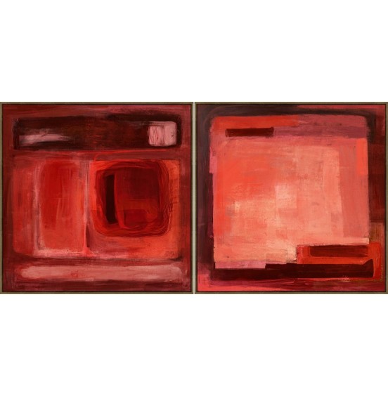 SET/2 EL BOYAMA TABLO KIRMIZI 100x100CM