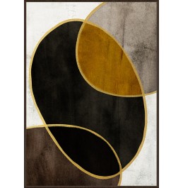 ÇERÇEVE OVAL SİYAH/KAHVE/ALTIN ​​100x140CM