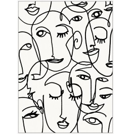 ÇERÇEVE SİYAH/BEYAZ YÜZ 100x140CM